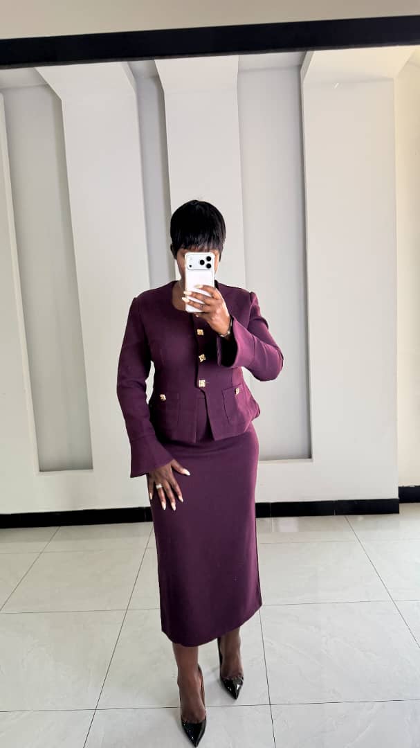 Burgundy Skirt Suit